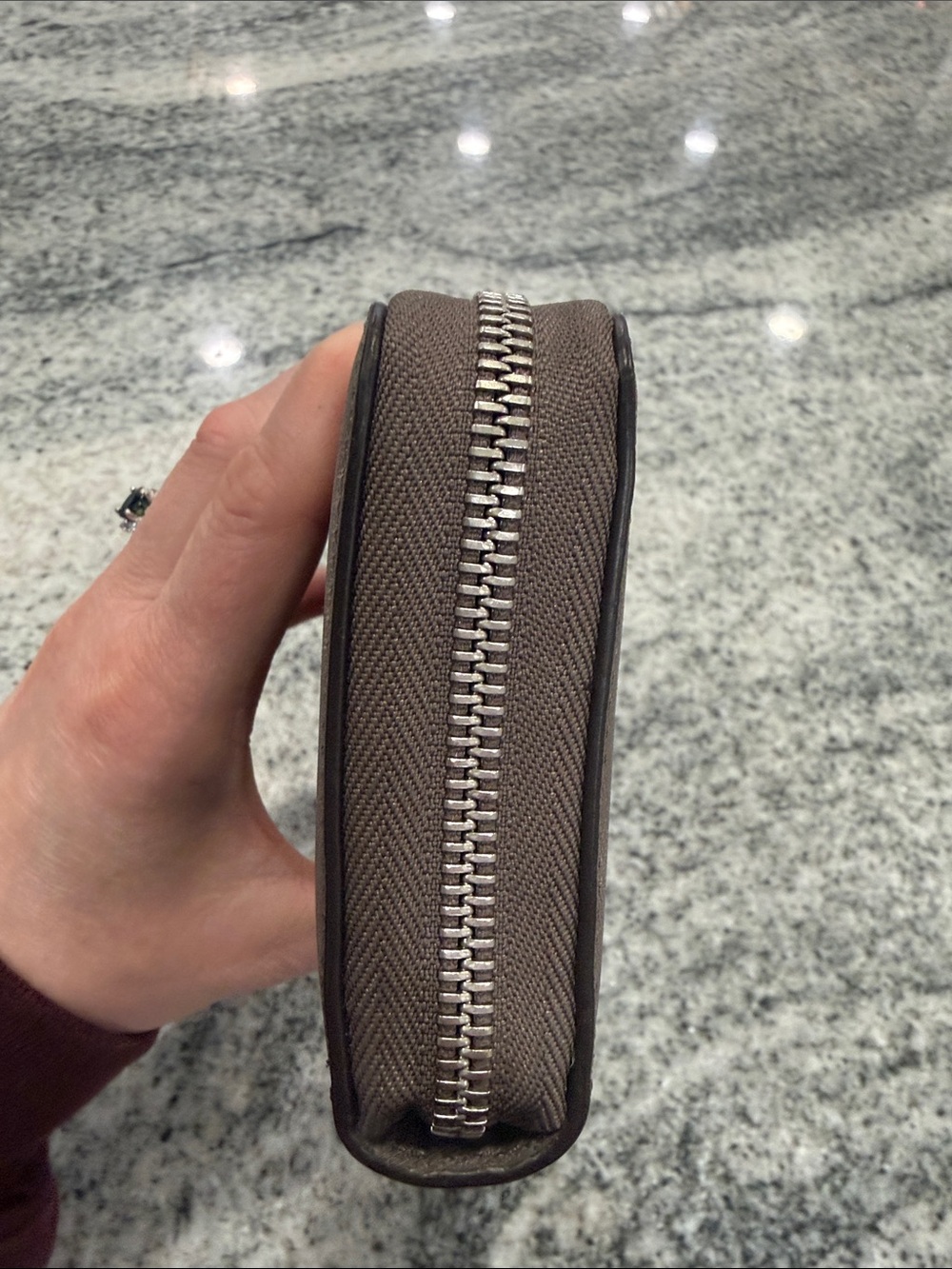 Michael Kors Brown Zip-Around Saffiano Wallet - Picture 6 of 14